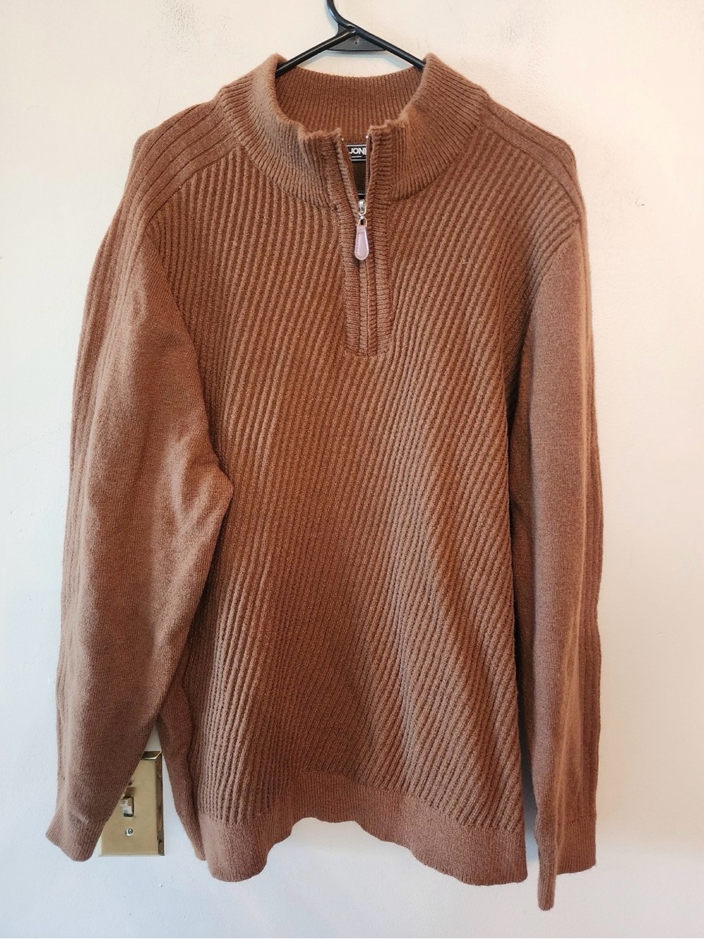 Paul Jones brown 1/4 zip sweater size mens xxl